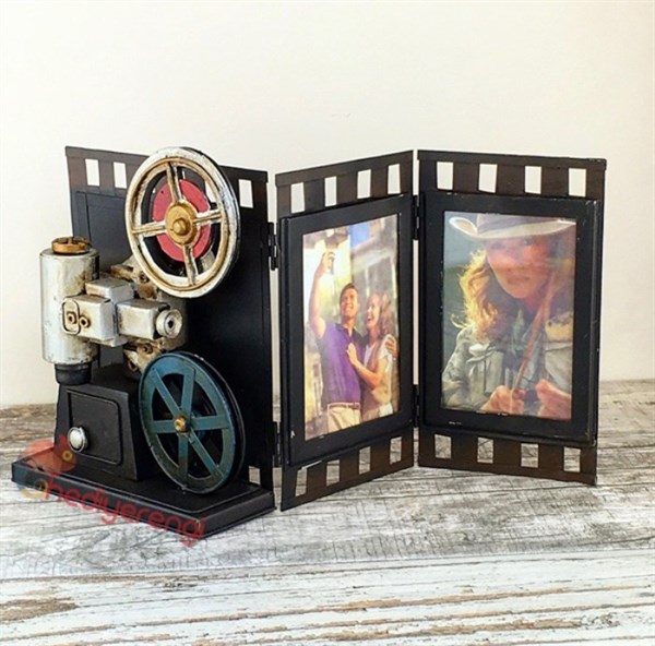 Projektör Film Makinesi Şeklinde Nostaljik Resim Çerçevesi