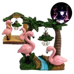 Flamingo Temalı Dekoratif Masa Lambası​ ve Biblo