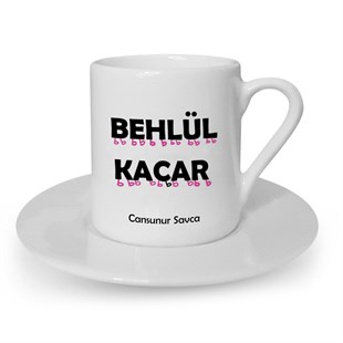İsme Özel Behlül Kaçar Türk Kahvesi Fincanı Seti