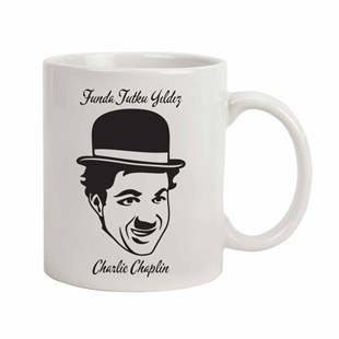 İsme Özel Charlie Chaplin Temalı Kupa Bardak