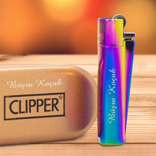 İsme Özel Clipper Marka Metal Çakmak Çok Renkli