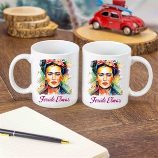 İsme Özel Frida Kahlo Temalı Kupa Bardak