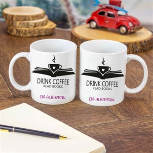 İsme Özel Tasarımlı Kupa Bardak - Drınk Coffee