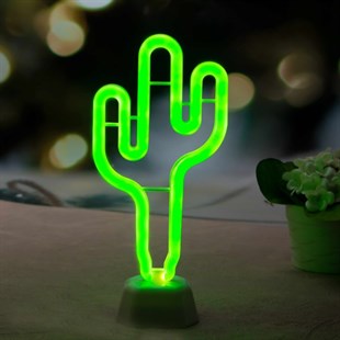 Kaktüs Tasarımlı Led Neon Gece Lambası