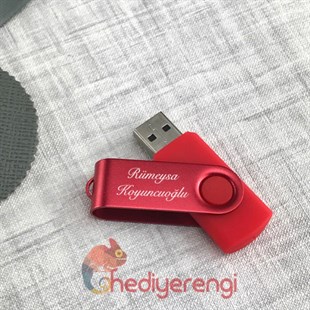 Kişiye Özel Kırmızı Renkli Usb Bellek 8 GB