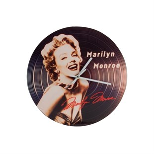 Marilyn Monroe Tasarımlı Ahşap Duvar Saati