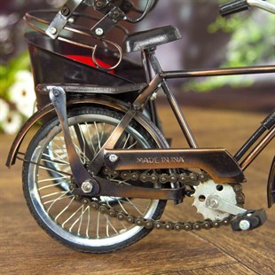 Metal Tasarımlı Minyatür Bisiklet Faytonu Maketi Büyük Boy