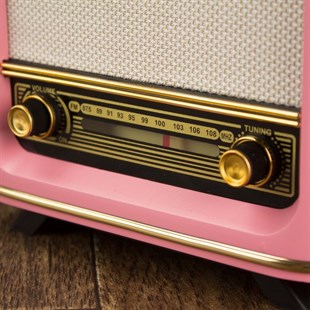 Nostaljik Tasarımlı Renkli Ahşap Gerçek Radyo