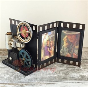 Projektör Film Makinesi Şeklinde Nostaljik Resim Çerçevesi
