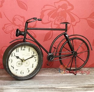 Retro Tasarımlı Nostaljik Metal Bisiklet Saat Model 3