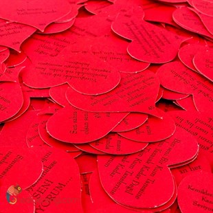 Sevgililer Günü Hediyesi Kişiye Özel Vosvos Kalpli Kutu 365 Gün Sevgi Sözcükleri
