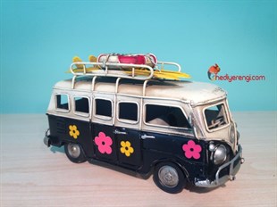 Siyah Çiçekli Vosvos Minibüs