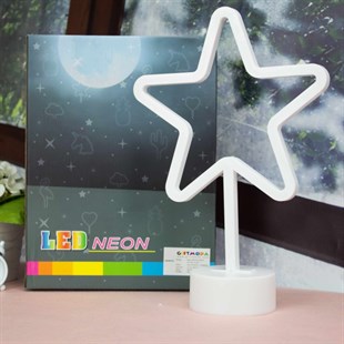 Yıldız Tasarımlı Neon Led Masa Ve Gece Lambası